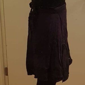 Deep violet embroidered indian cotton skirt